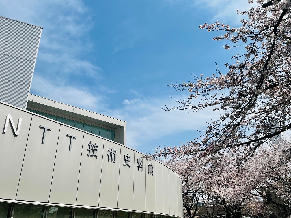 NTT技術史料館と桜の写真